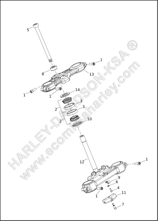 FORK BRACKETS, FRONT - XG750A